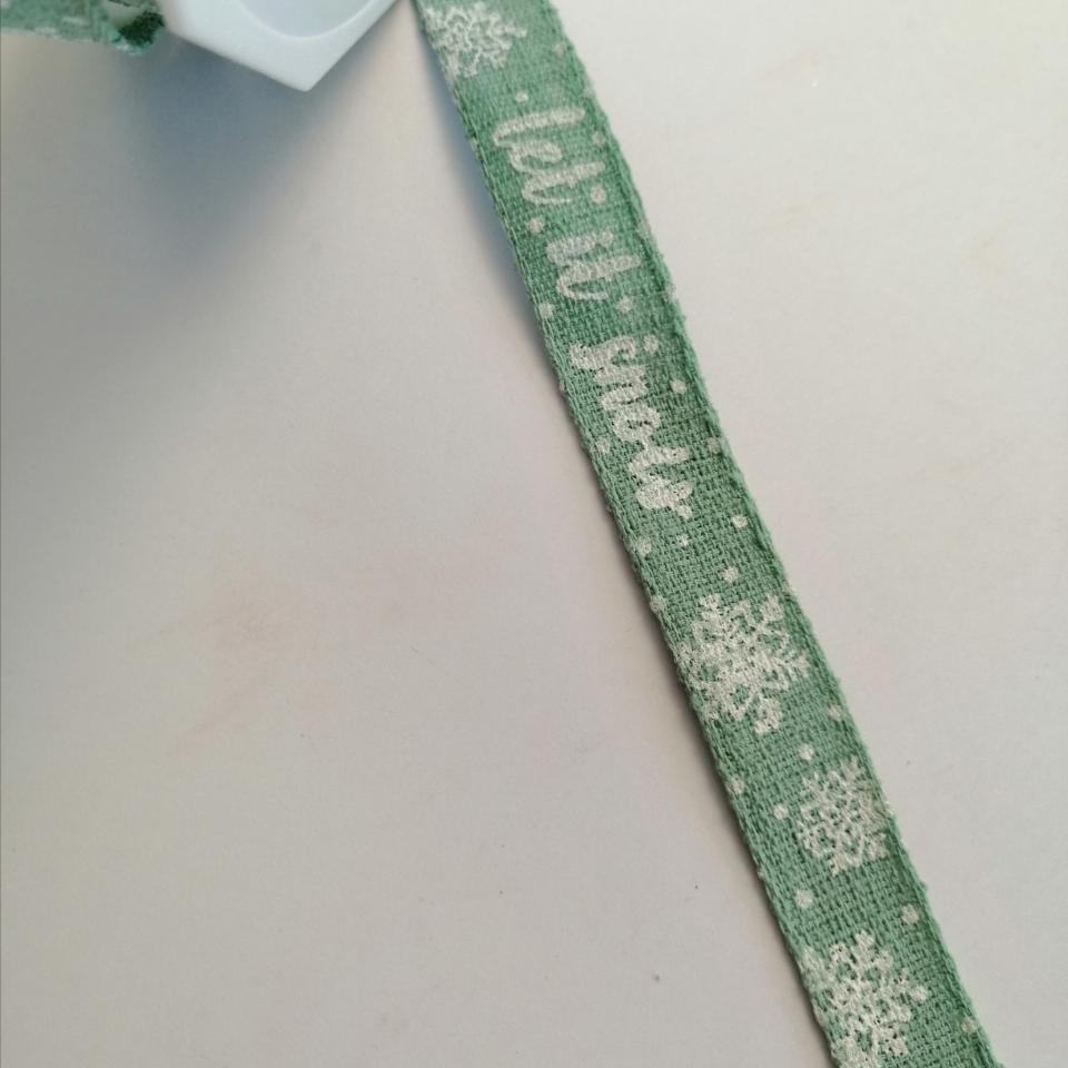 nastro verde antivo let it snow Stafil 15 mm x 1 mt