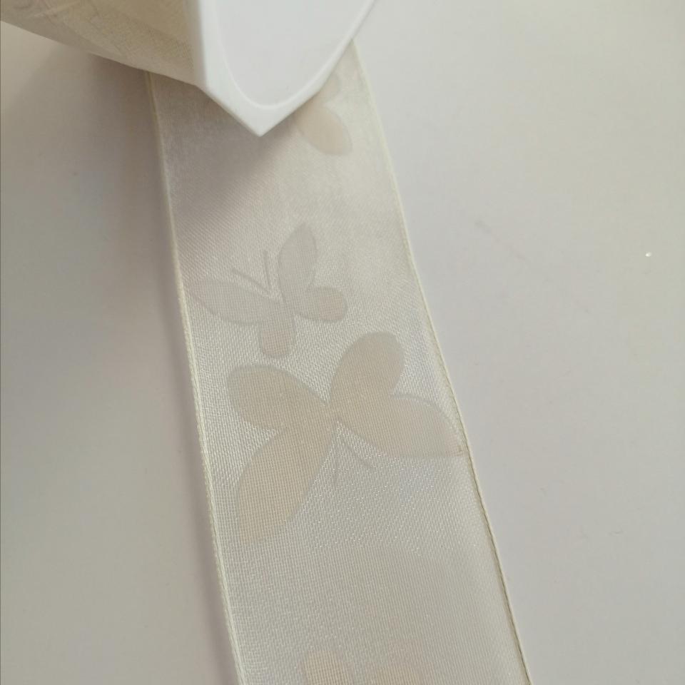 nastro organza con farfalla Stafil 40 mm x 1 mt