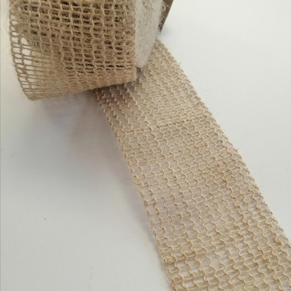 nastro juta  rete colore naturale nastri di mirta 60 mm x 1 mt