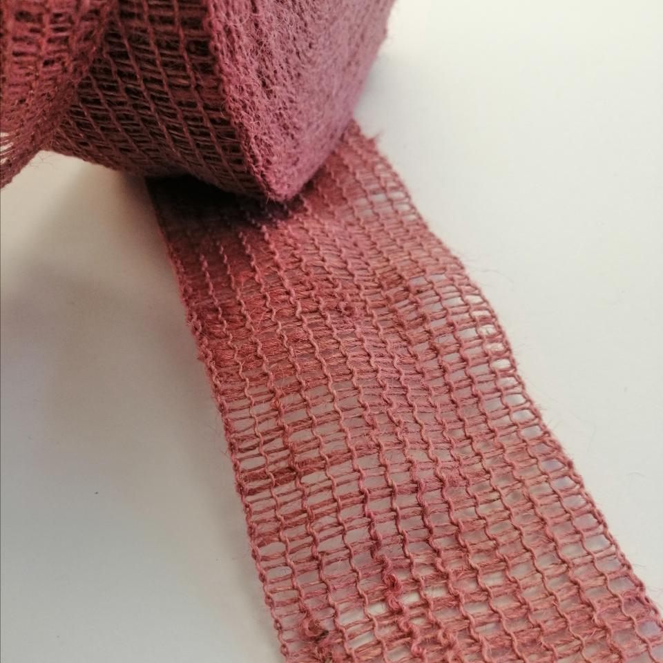 nastro juta colore rosa antico nastri di mirta  60 mm x 1 mt