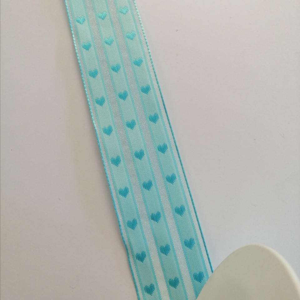 nastro celeste con cuori papeterie 38 mm x 1 mt