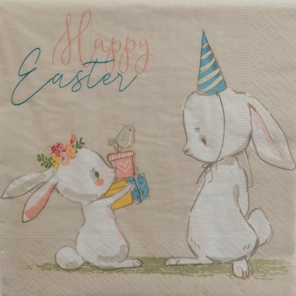 tovaglioli happy easter arti e grafica busta da 2 pezzi 33x33 cm