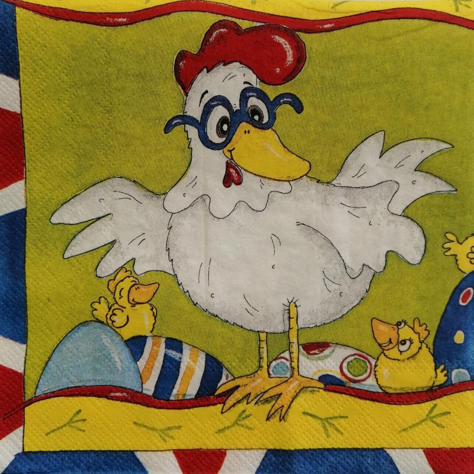 tovaglioli gallina pittrice arti e grafica busta da 2 pezzi 33x 33