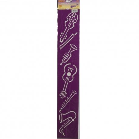 Stencil Strumenti Musicali  brico 67 x 11 cm