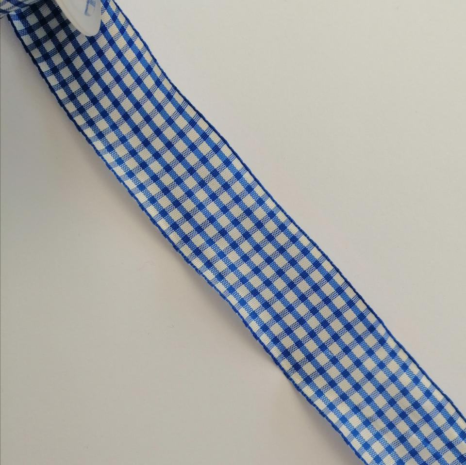 nastro quadrettato bianco e azzurro marianne hobby  40 mm per 1 mt
