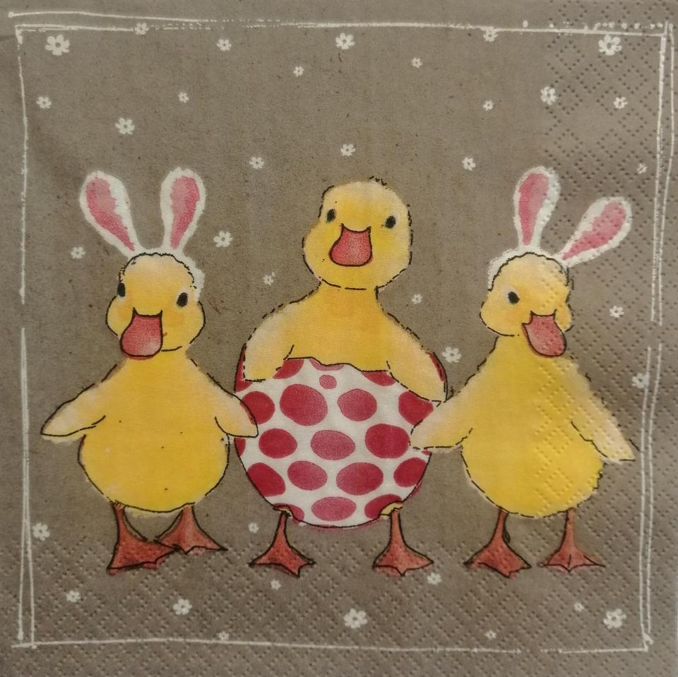 tovaglioli papere buffe arti e grafica busta da 2 pezzi 33 x 33 cm