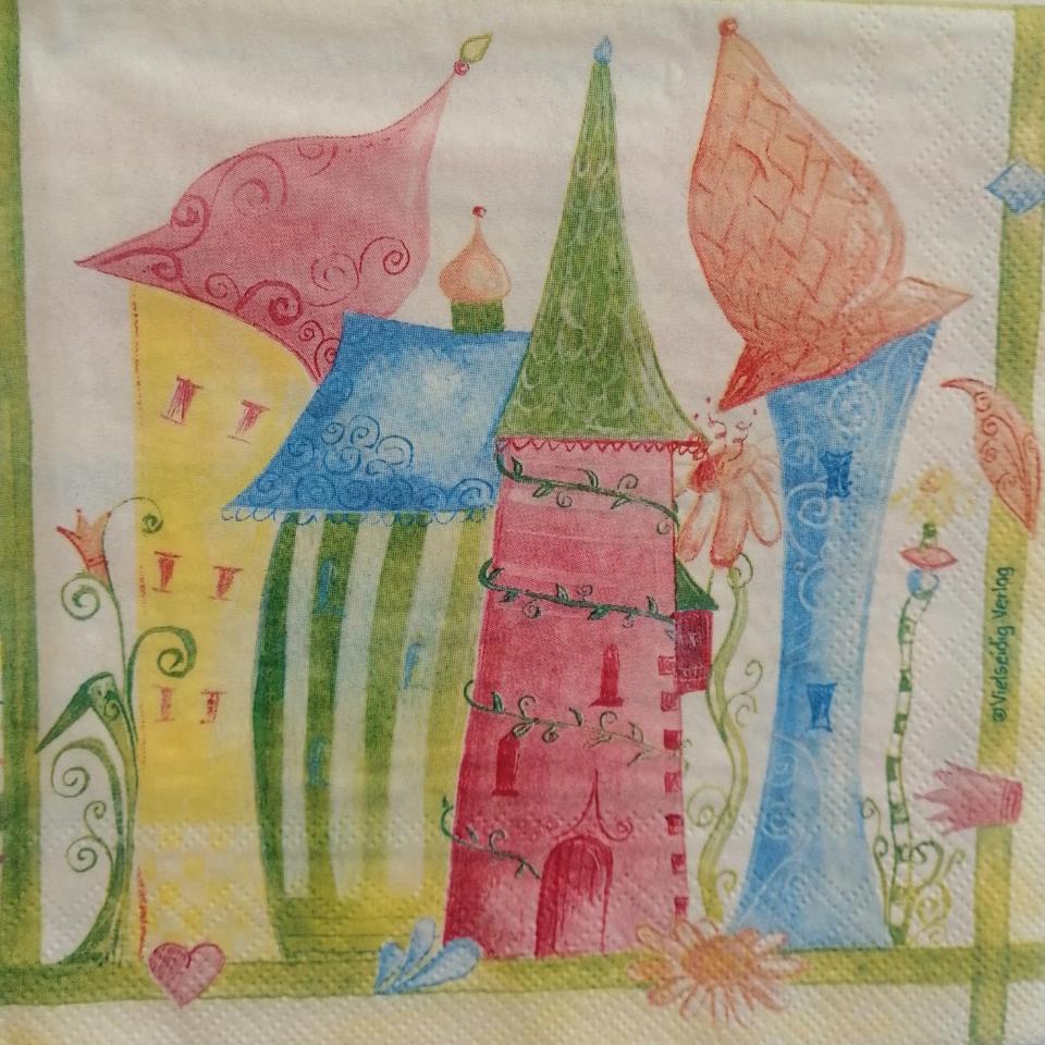 tovaglioli castello fiabesco arti e grafica busta da 2 pezzi 33 x 33 cm