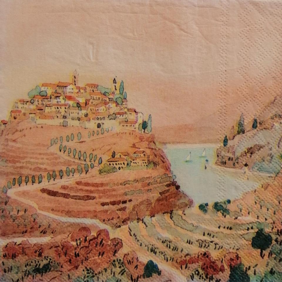 tovaglioli per decoupage paesaggio arti e grafica busta da 2 pezzi 33 x 33 cm