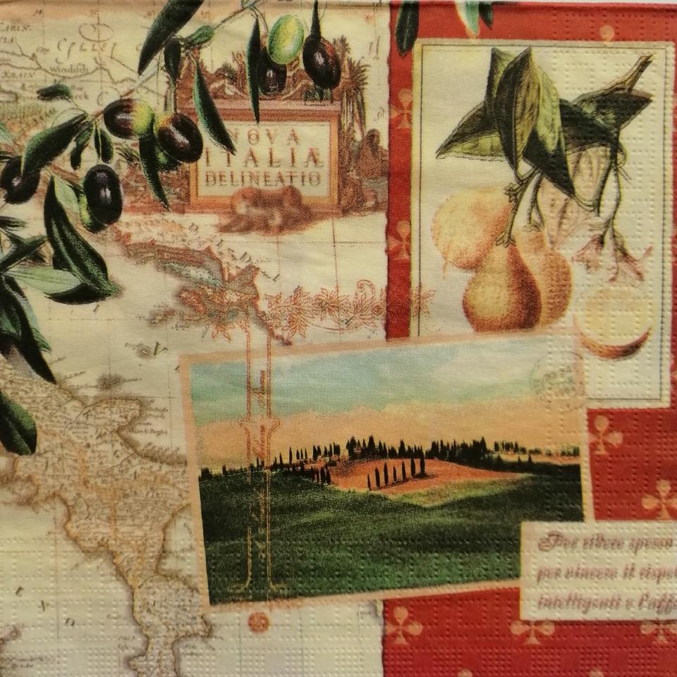 tovaglioli per decoupage pere e olive arti e grafica busta da 2 pezzi 33 x 33 cm