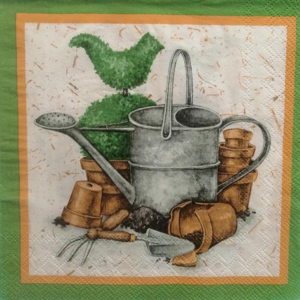 tovaglioli per decoupage annaffiatoio e vasetti arti e grafica busta da 2 pezzi 33 x 33 cm