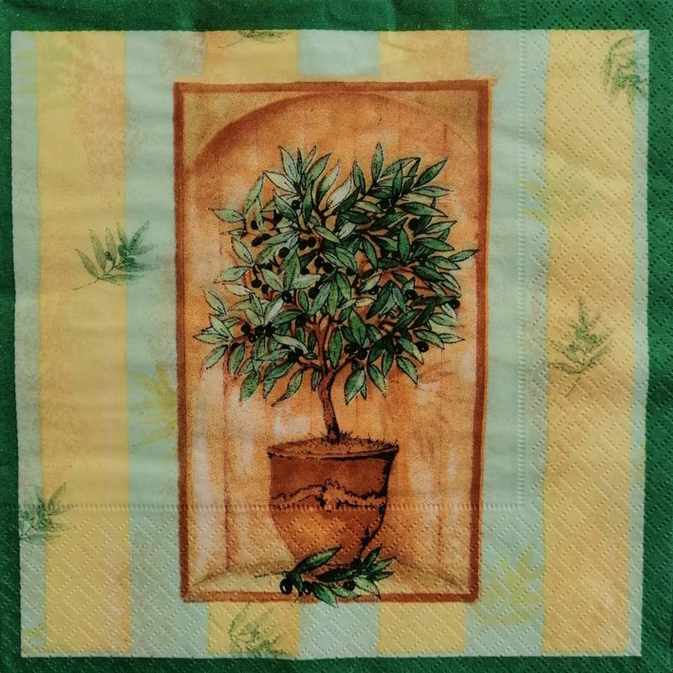 tovaglioli per decoupage alberello d'ulivo arti e grafica busta da 2 pezzi 33 x 33 cm