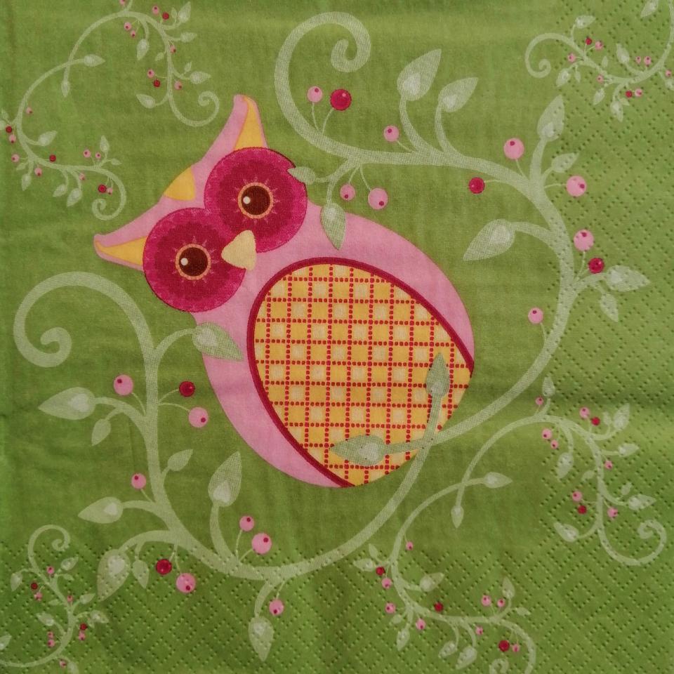 tovaglioli per decoupage animali gufo arti e grafica busta da 2 pezzi 33 x 33 cm