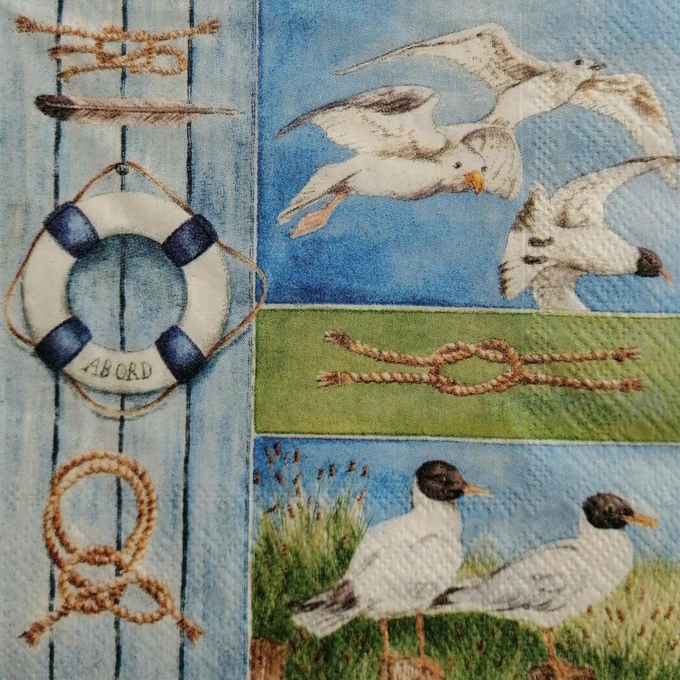 tovaglioli per decoupage soggetti marini arti e grafica busta da 2 pezzi 25 x 25