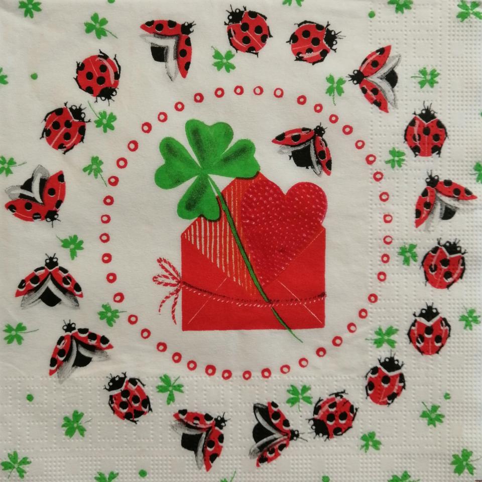 tovaglioli per decoupage animali coccinelle arti e grafica busta da 2 pezzi 33 x 33 cm