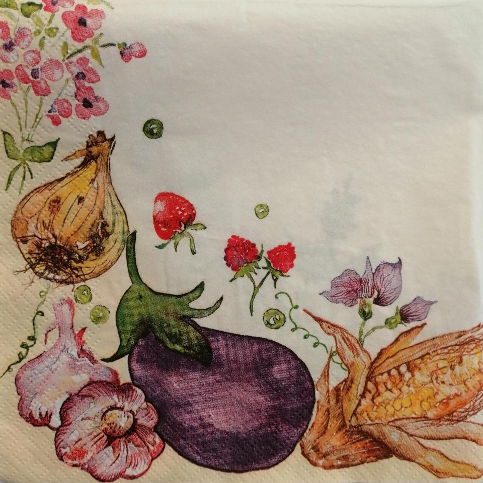 tovaglioli per decoupage verdure pomodori carote e zucchine arti e grafica busta da 2 pezzi 33 x 33 cm