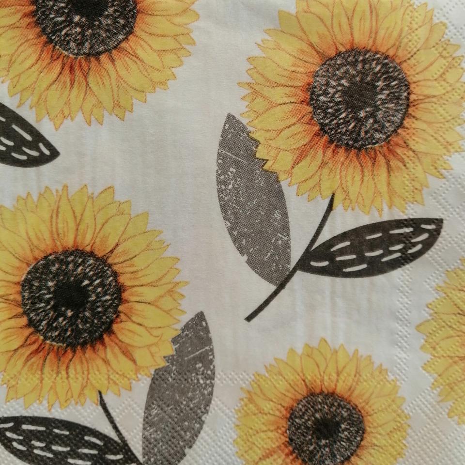 tovaglioli per decoupage fiori girasoli arti e grafica busta da 2 pezzi 25x25cm