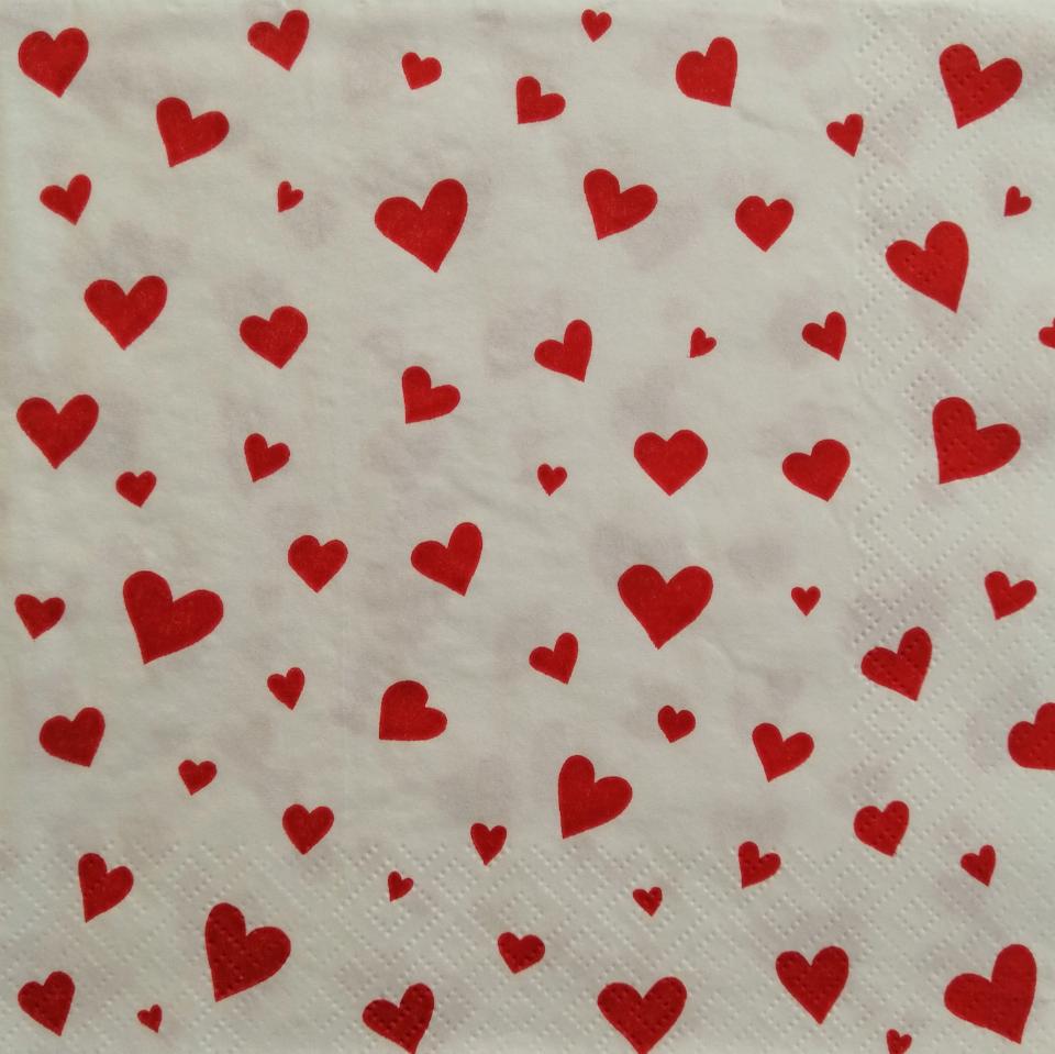 tovagliolo per decoupage cuori arti e grafica busta da 2 pezzi 33 x 33 cm