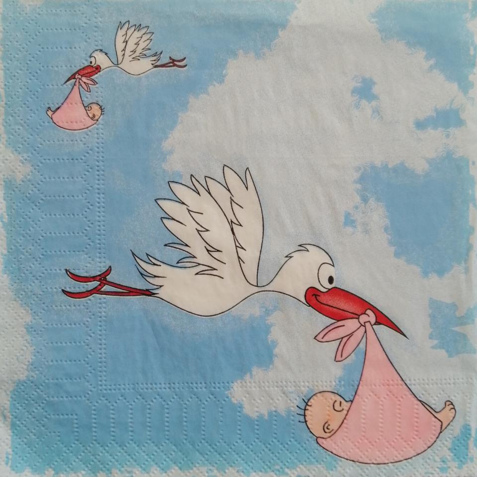 Copia di tovaglioli per decoupage decori nascita bimba arti e grafica busta da 2 pezzi 33 x 33 cm