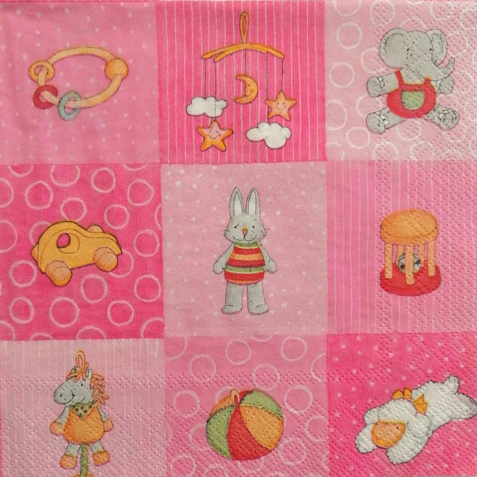 tovaglioli per decoupage decori nascita bimba arti e grafica busta da 2 pezzi 33 x 33 cm