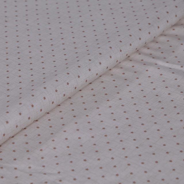 stoffa natalizia avorio con stelline dorate stafil 110 cm x 50 cm