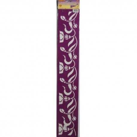 Stencil Decoro Fiori  brico 67 x 11 cm