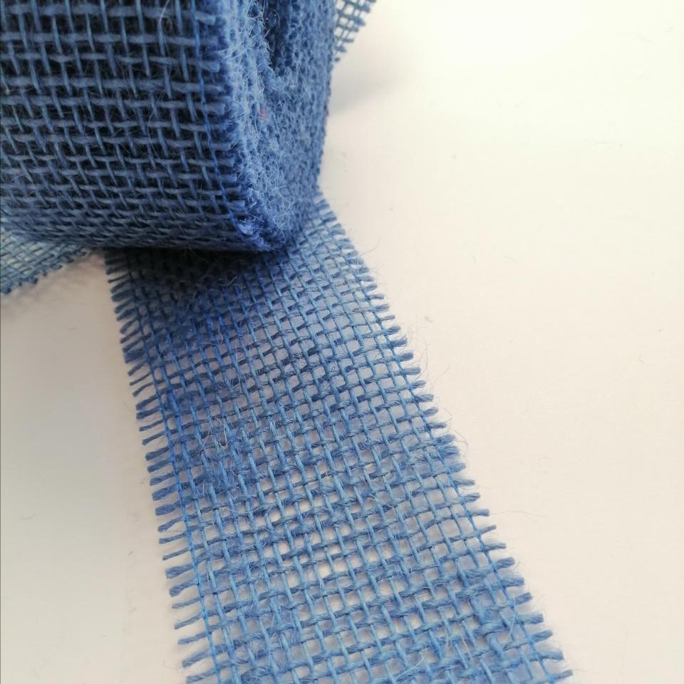 nastro juta  colore blu stafil 60 mm x 1 mt
