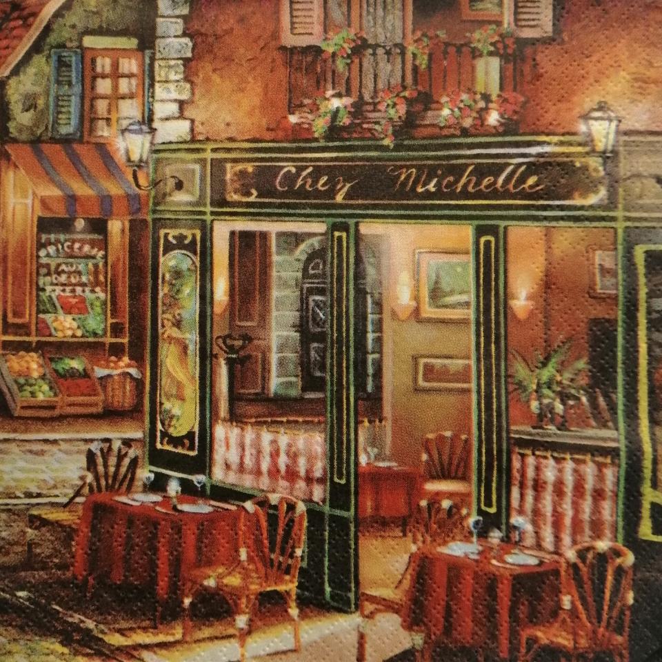 tovaglioli per decoupage ristorante notturno arti e grafica busta da 2 pezzi 33x33 cm