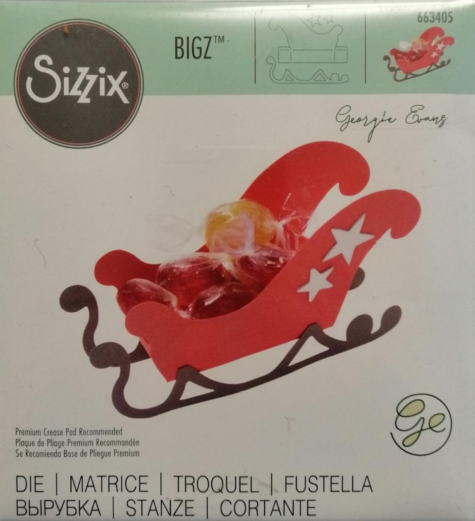 fustella bigz slitta sizzix 14 x 14 cm