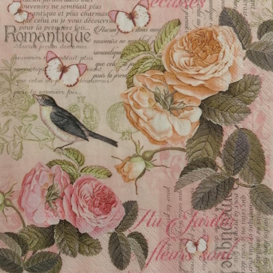 tovaglioli per decoupage rose shabby arti e grafica busta da 2 pezzi 33x33 cm