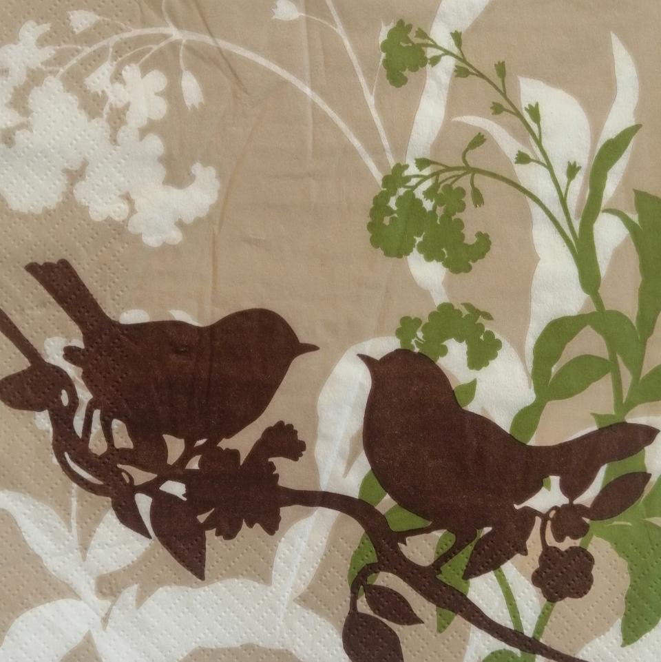 tovaglioli per decoupage uccellini arti e grafica busta da 2 pezzi 33x33 cm