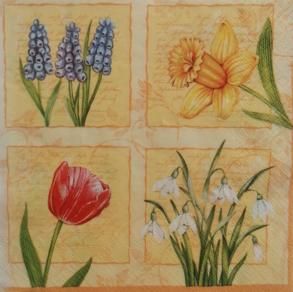 tovaglioli per decoupage fiori arti e grafica busta da 2 pezzi 33x33 cm