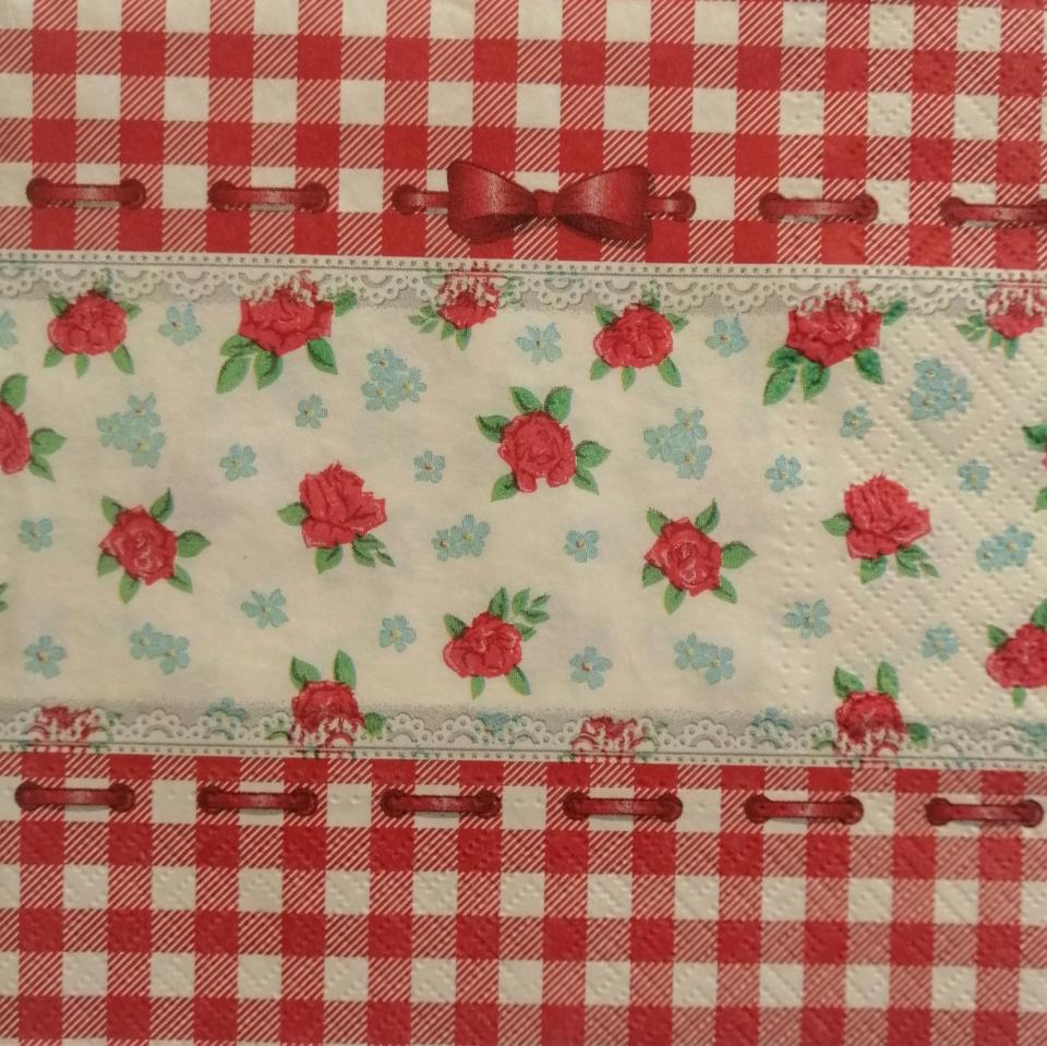 tovaglioli per decoupage roselline arti e grafica busta da 2 pezzi 33x33 cm