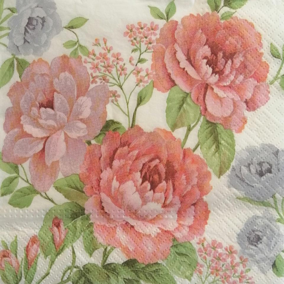 tovaglioli per decoupage fiori rosa arti e grafica busta da 2 pezzi 30x30