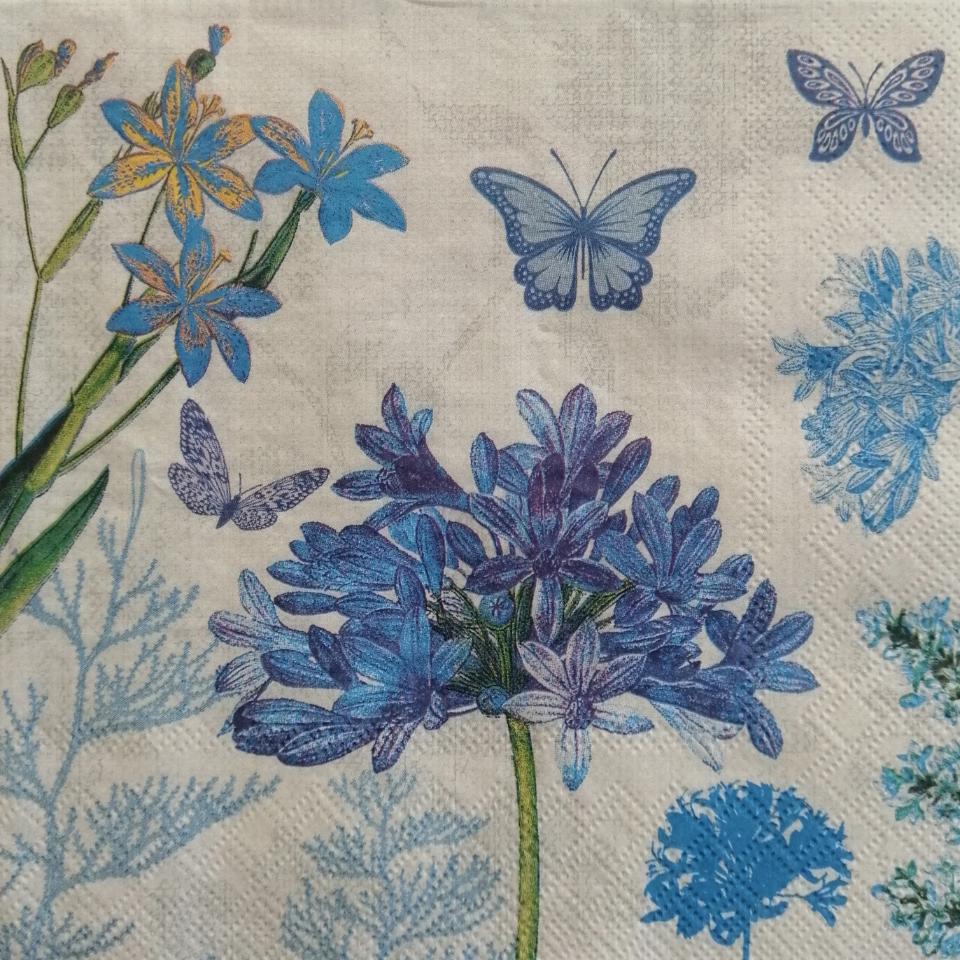 tovaglioli per decoupage fiori agapanthus arti e grafica busta da 2 pezzi 30x30