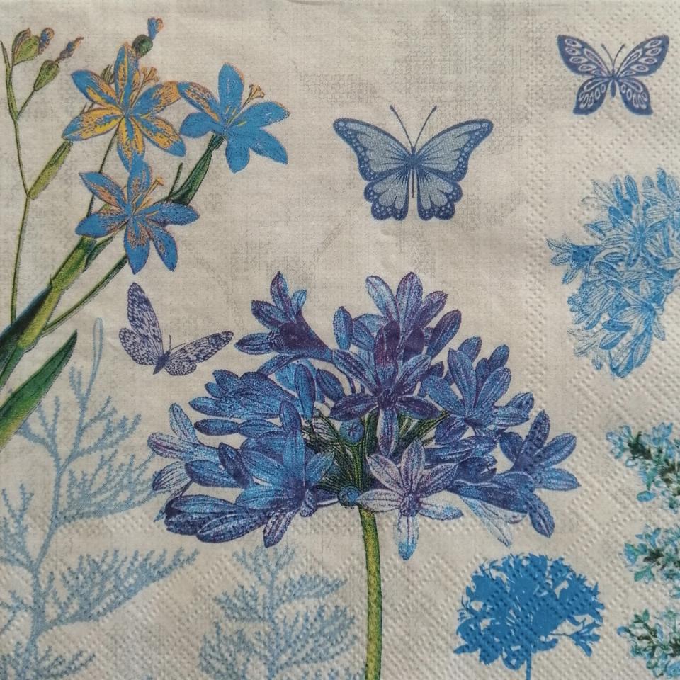 tovaglioli per decoupage fiori agapanthus arti e grafica busta da 2 pezzi 30x30