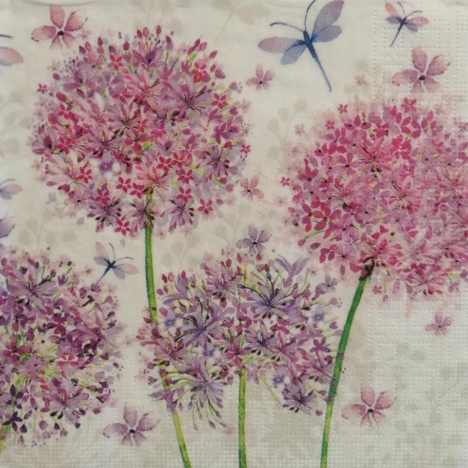 tovaglioli per decoupage fiori e libellule arti e grafica busta da 2 pezzi 30x30