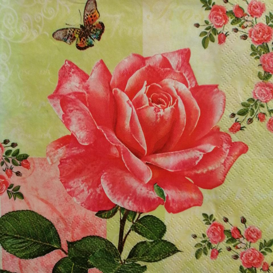 tovaglioli per decoupage rosa arti e grafica busta da 2 pezzi 33 x 33 cm