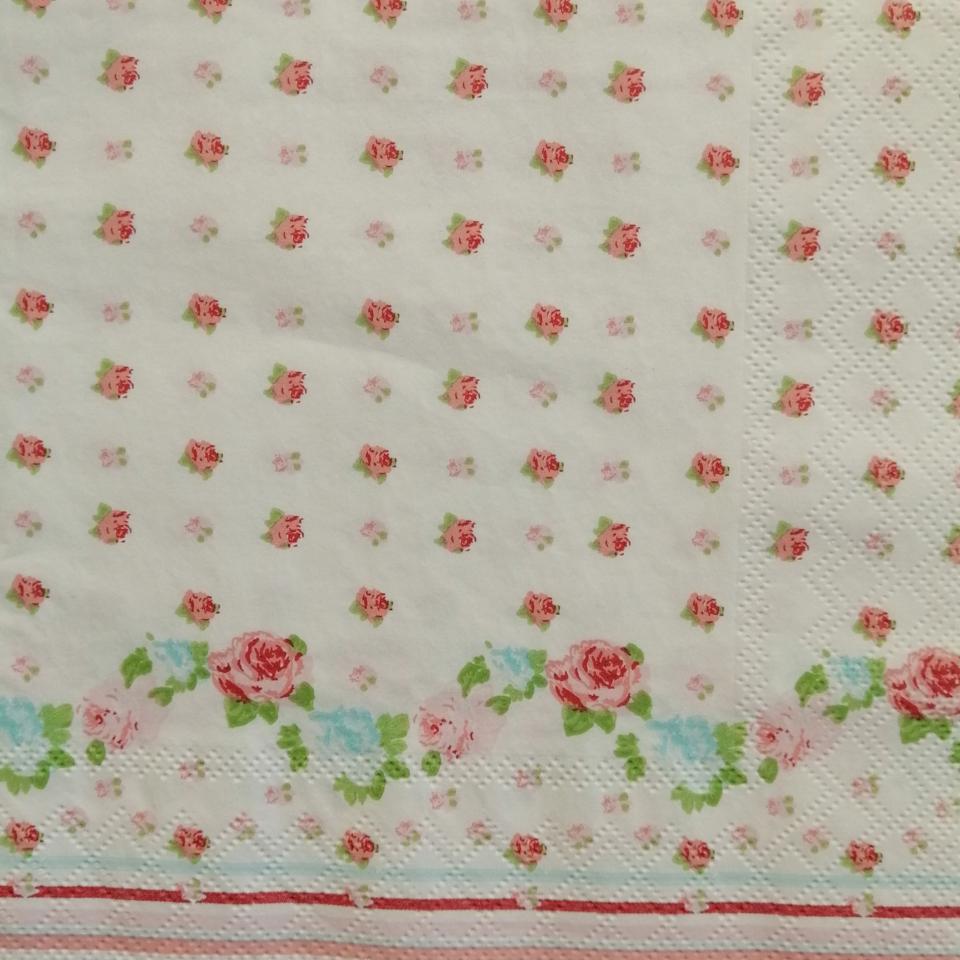 tovaglioli per decoupage roselline arti e grafica busta da 2 pezzi 33 x 33 cm