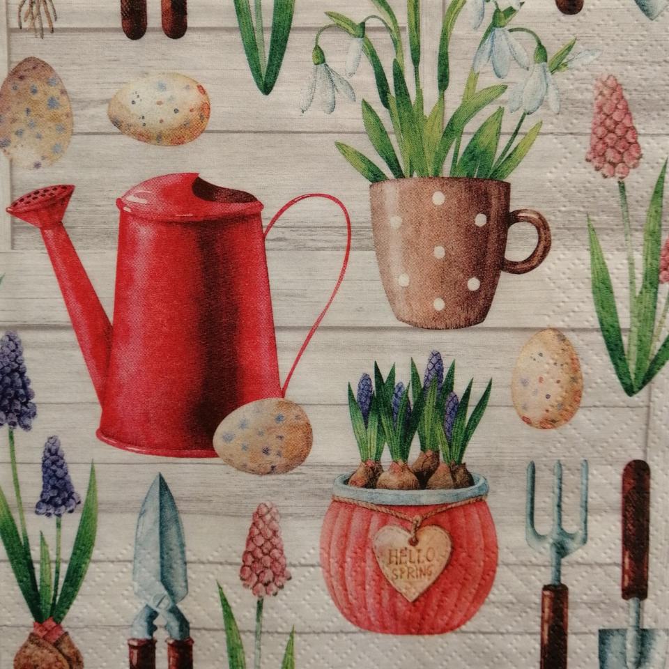tovaglioli per decoupage piante e annaffiatoi arti e grafica busta da 2 pezzi 33 x 33 cm