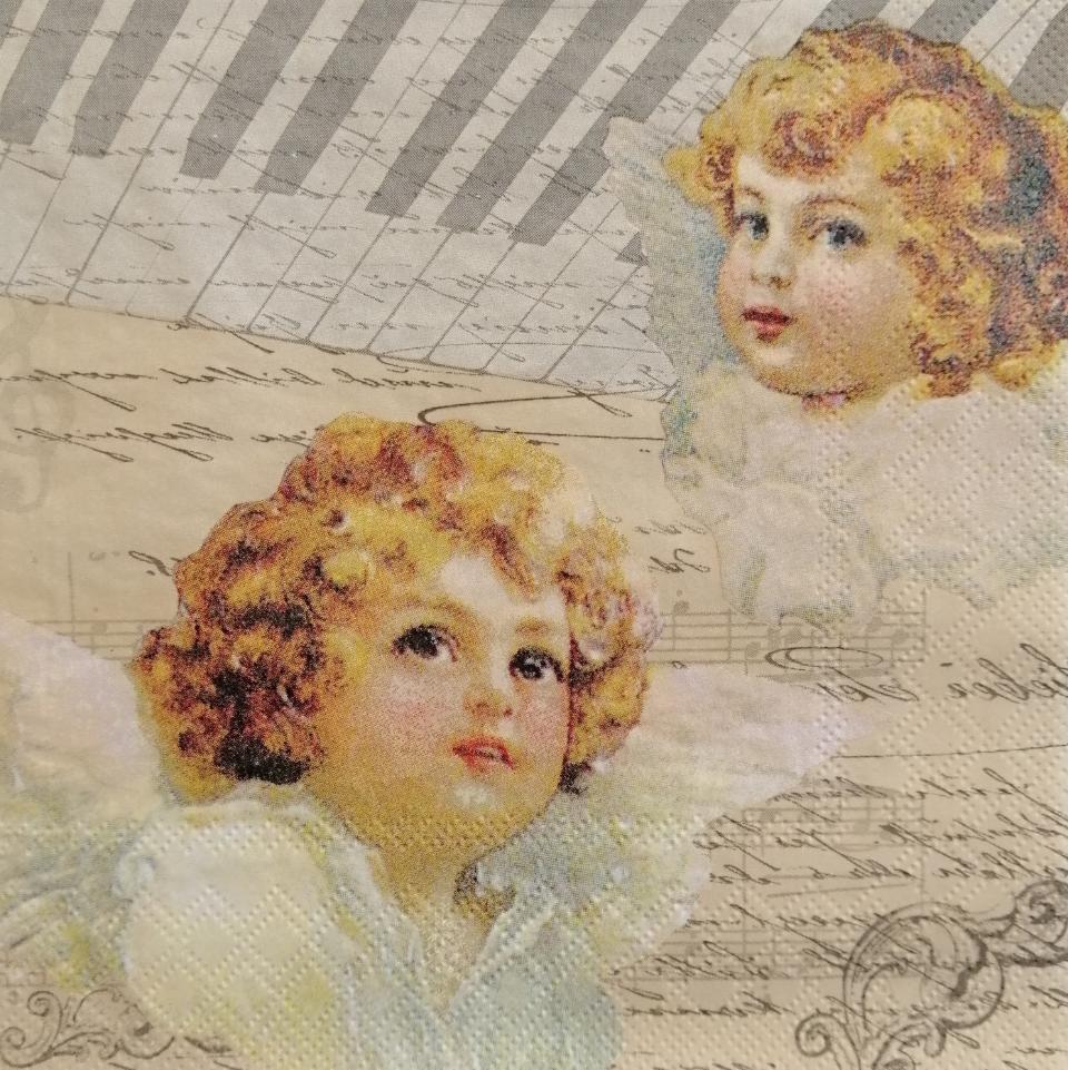 tovaglioli per decoupage angeli arti e grafica busta da 2 pezzi 33 x 33 cm