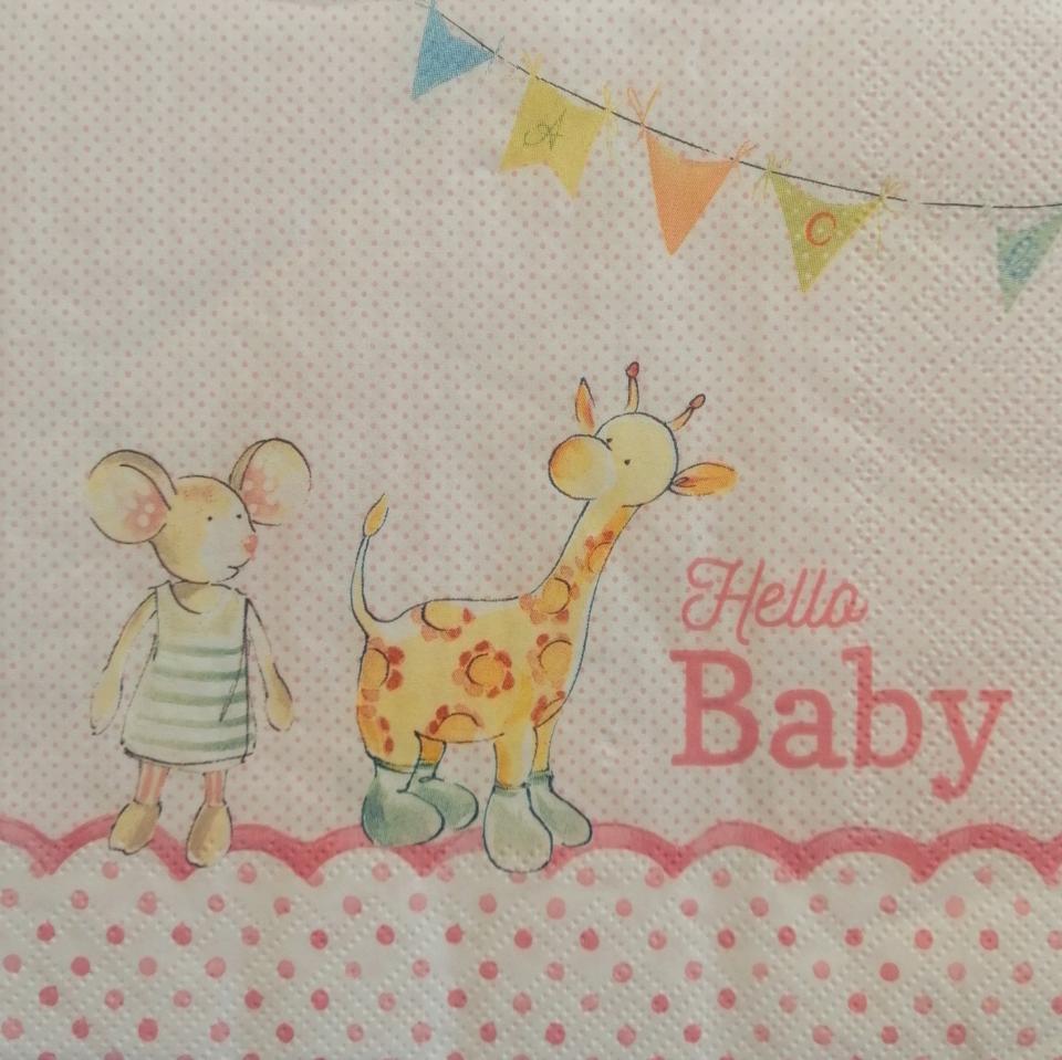 tovaglioli per decoupage  decori baby arti e grafica busta da 2 pezzi 33 x 33 cm