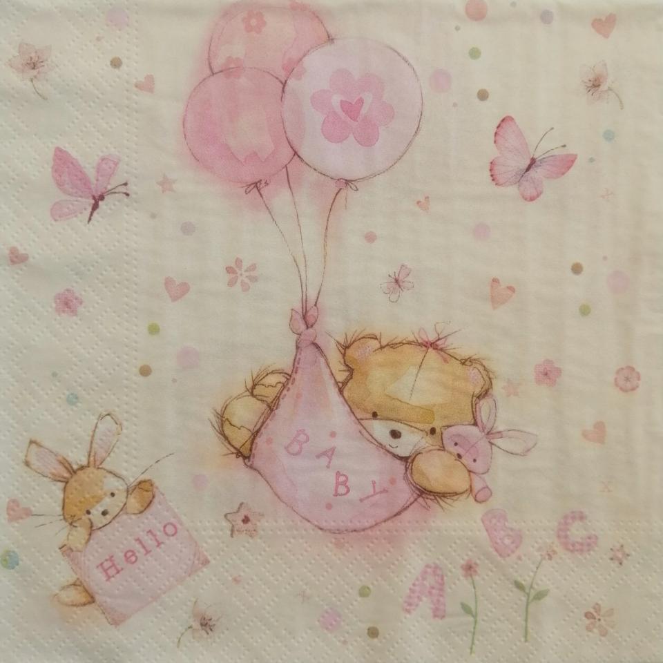 tovaglioli per decoupage  decori baby arti e grafica busta da 2 pezzi 33 x 33 cm