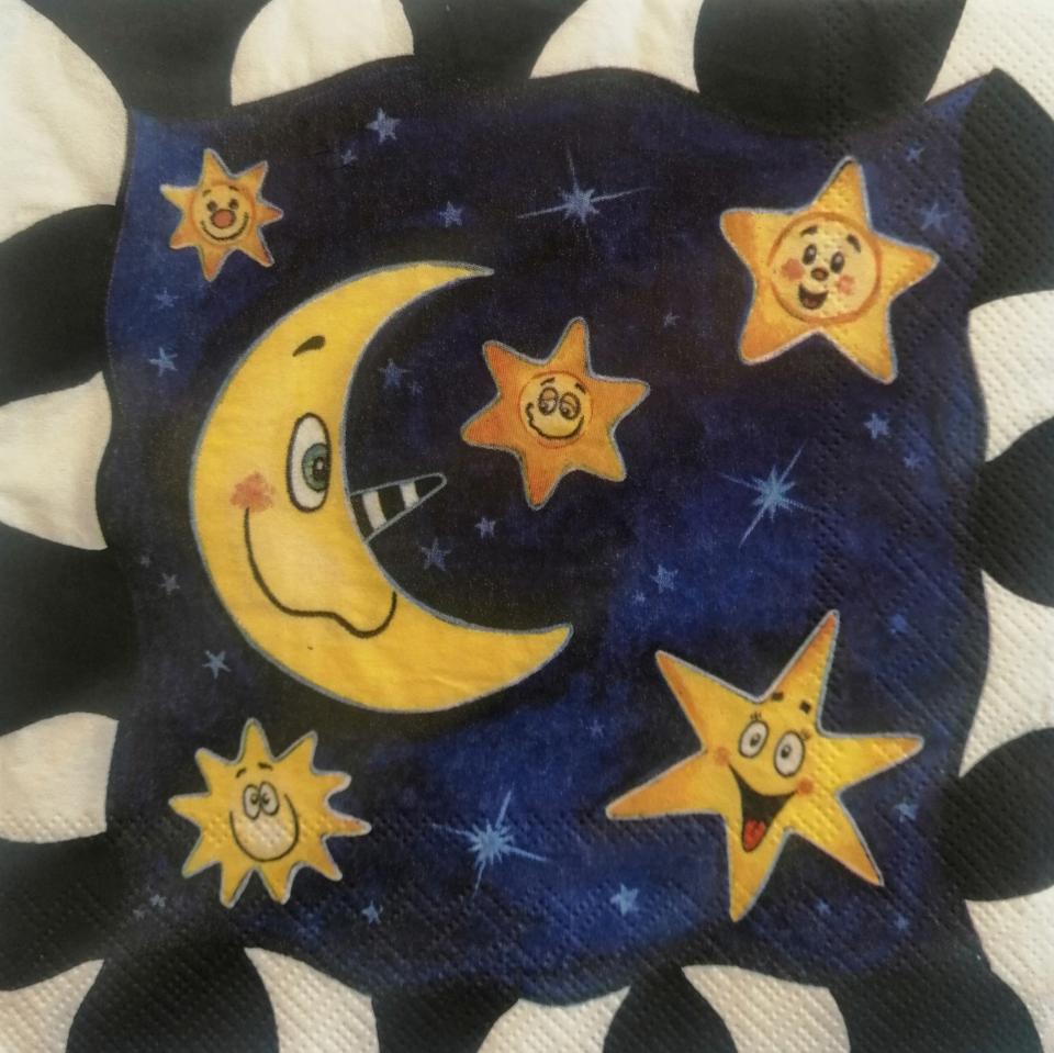 tovaglioli per decoupage lune e stelle arti e grafica busta da 2 pezzi 33 x 33 cm