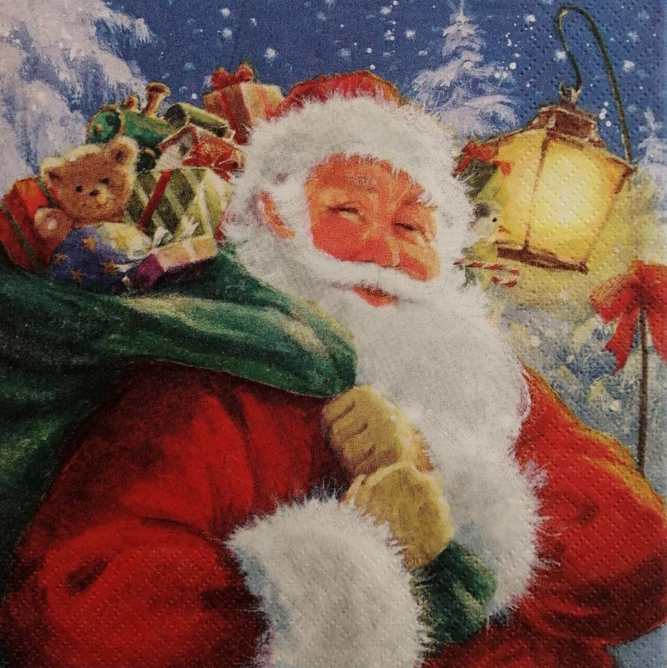 tovaglioli per decoupage babbo natale arti e grafica busta da 2 pezzi 33x33