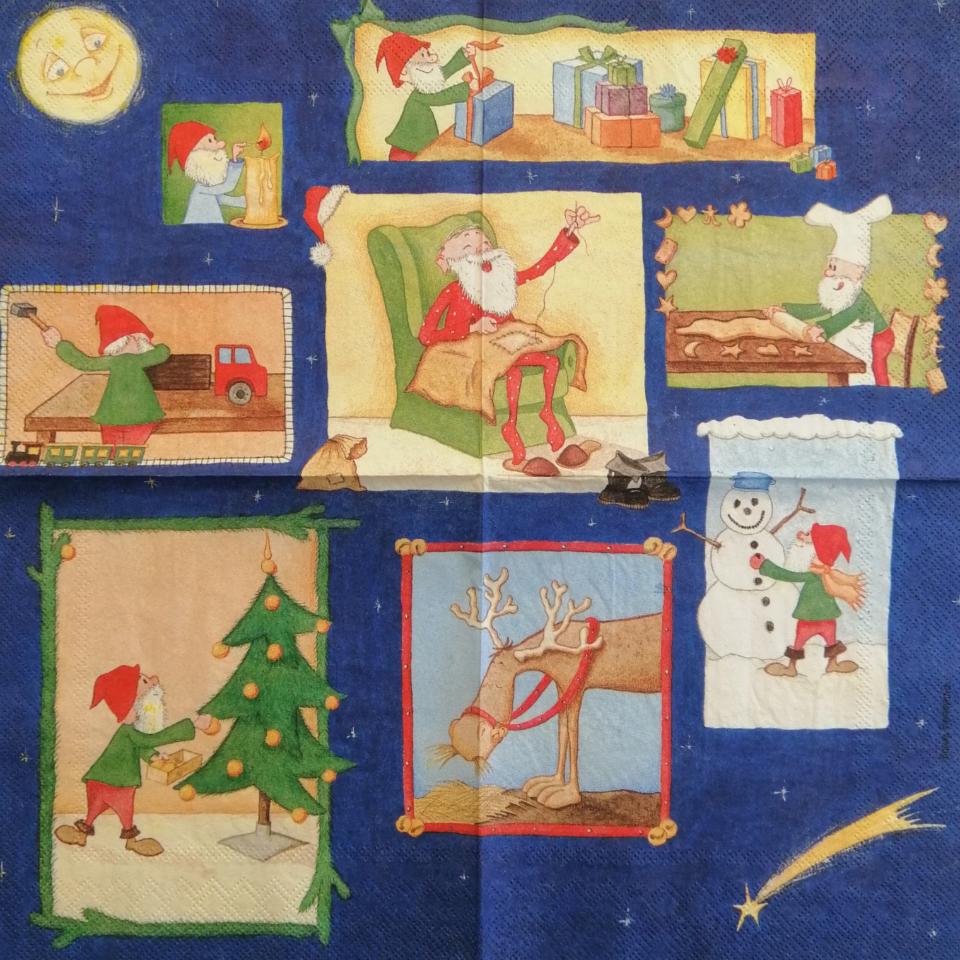 tovaglioli per decoupage natale addobbi buffi arti e grafica busta da 2 pezzi 33x33