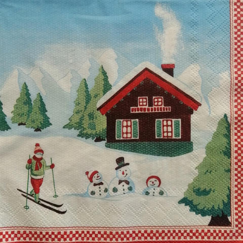 tovaglioli per decoupage cottage e chiesa arti e grafica busta da 2 pezzi 33x33
