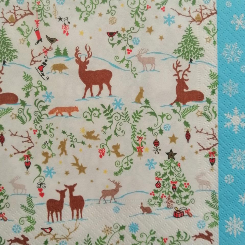 tovaglioli per  decoupage decori natalizi arti e grafica busta da 2 pezzi 33x33