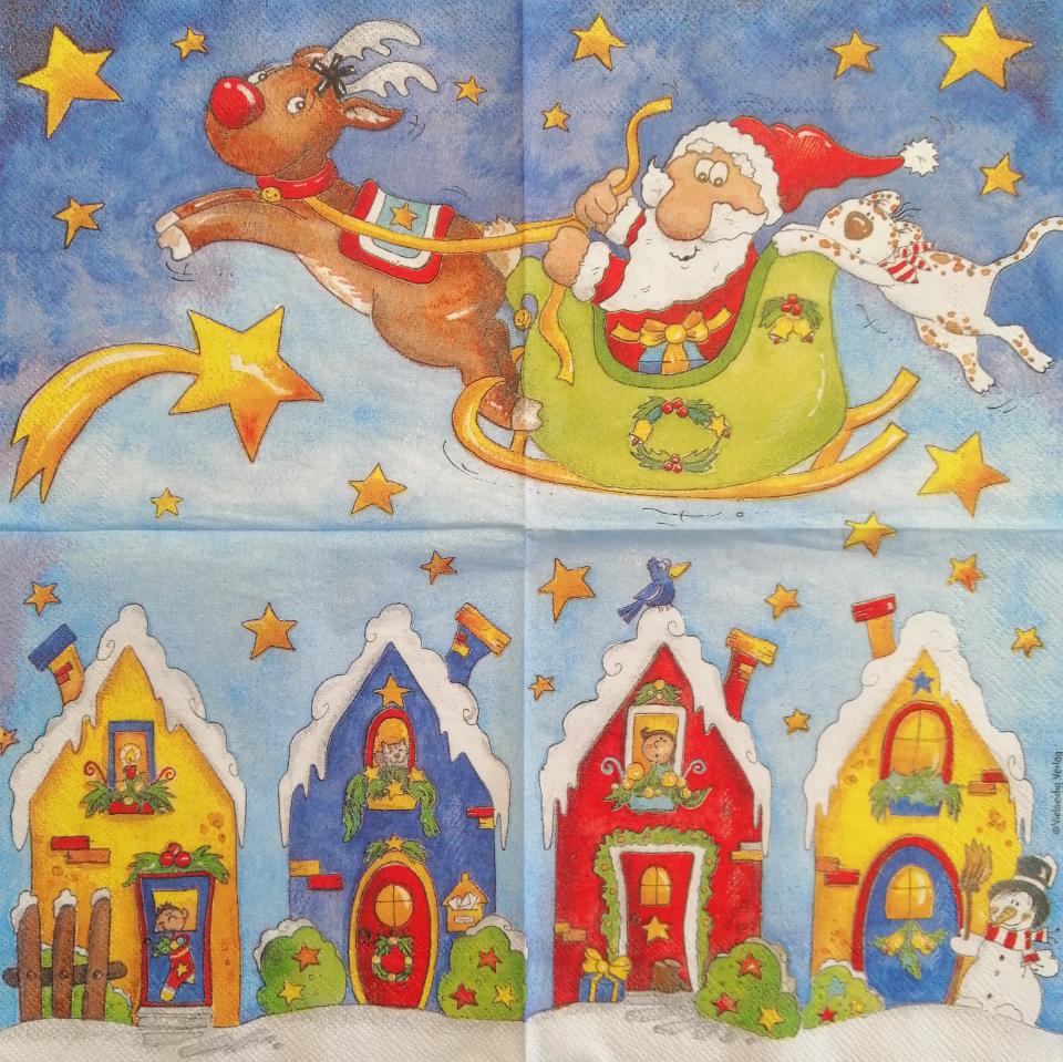 tovaglioli per decoupage scene di natale arti e grafica busta da 2 pezzi 33x33