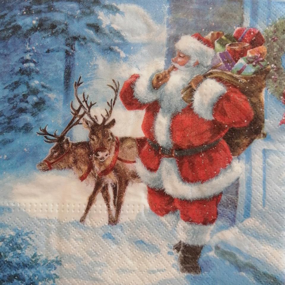 tovaglioli per decoupage babbo natale renne e doni arti e grafica busta da 2 pezzi 33x33