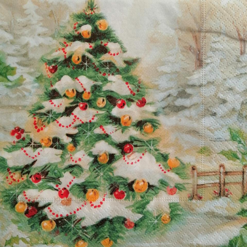 tovaglioli per decoupage albero di natale arti e grafica busta da 2 pezzi 33x33